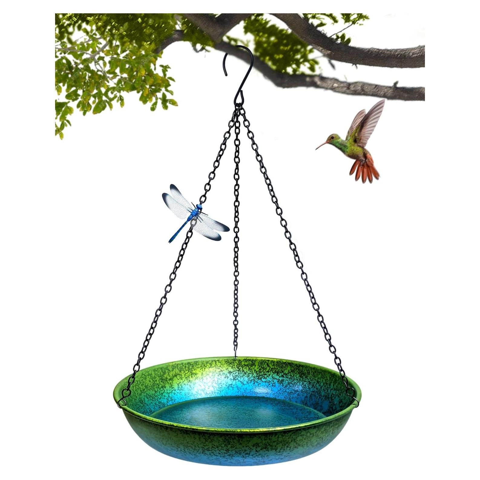 Baño de Aves Colgante SAC SMARTEN ARTS Gradiente Azul Verde 28 cm