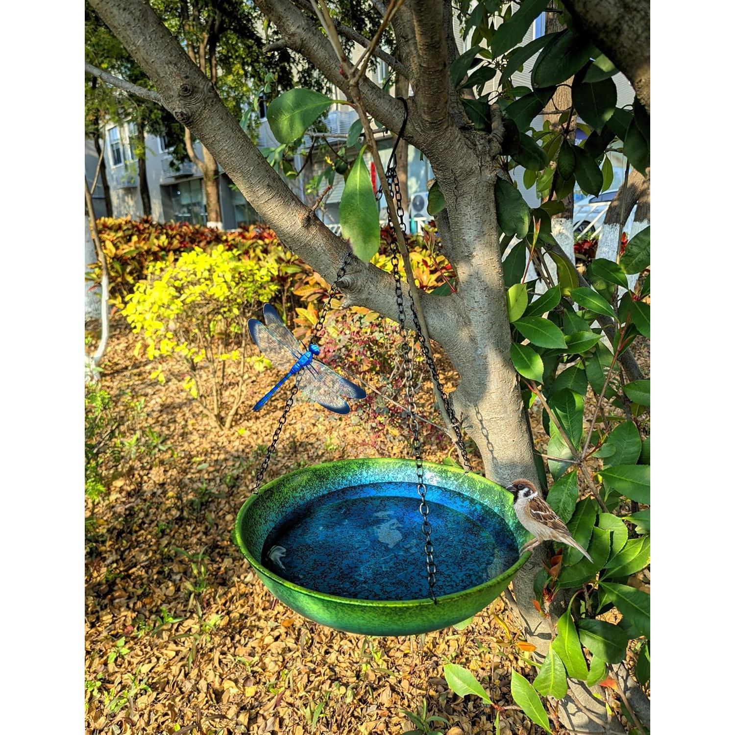 Baño de Aves Colgante SAC SMARTEN ARTS Gradiente Azul Verde 28 cm