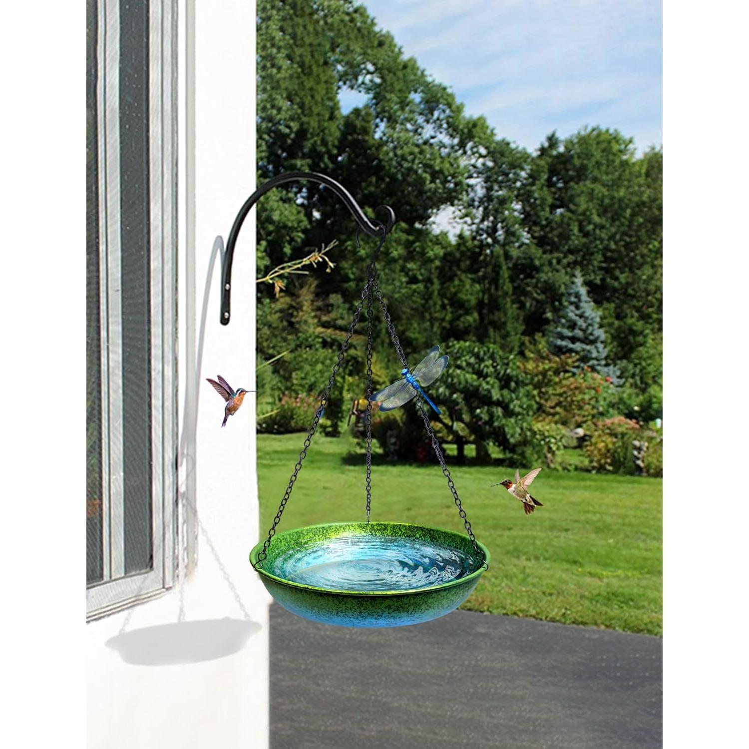 Baño de Aves Colgante SAC SMARTEN ARTS Gradiente Azul Verde 28 cm