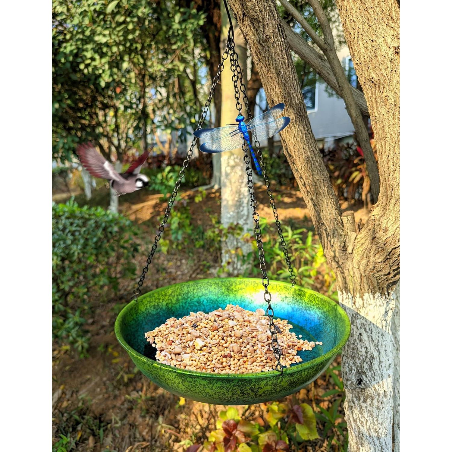 Baño de Aves Colgante SAC SMARTEN ARTS Gradiente Azul Verde 28 cm