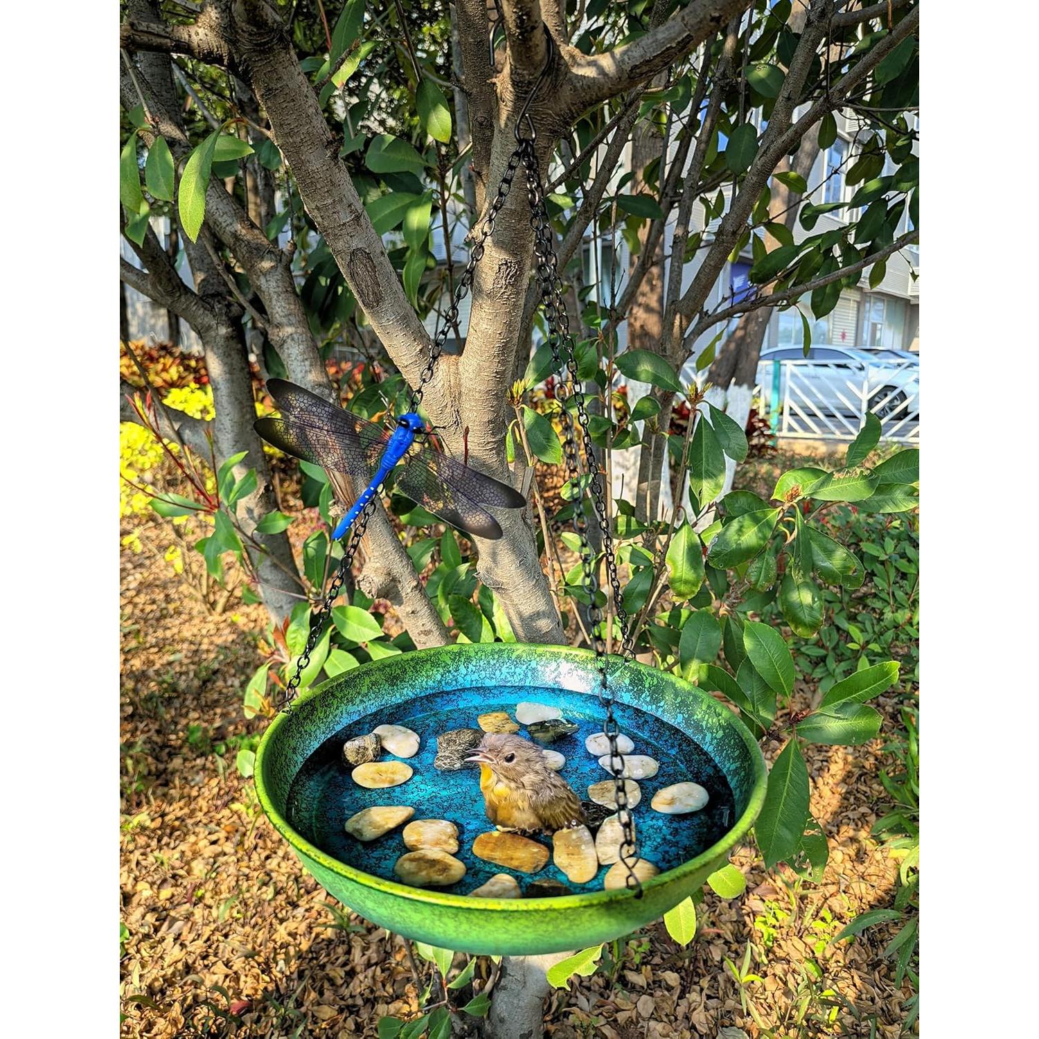 Baño de Aves Colgante SAC SMARTEN ARTS Gradiente Azul Verde 28 cm