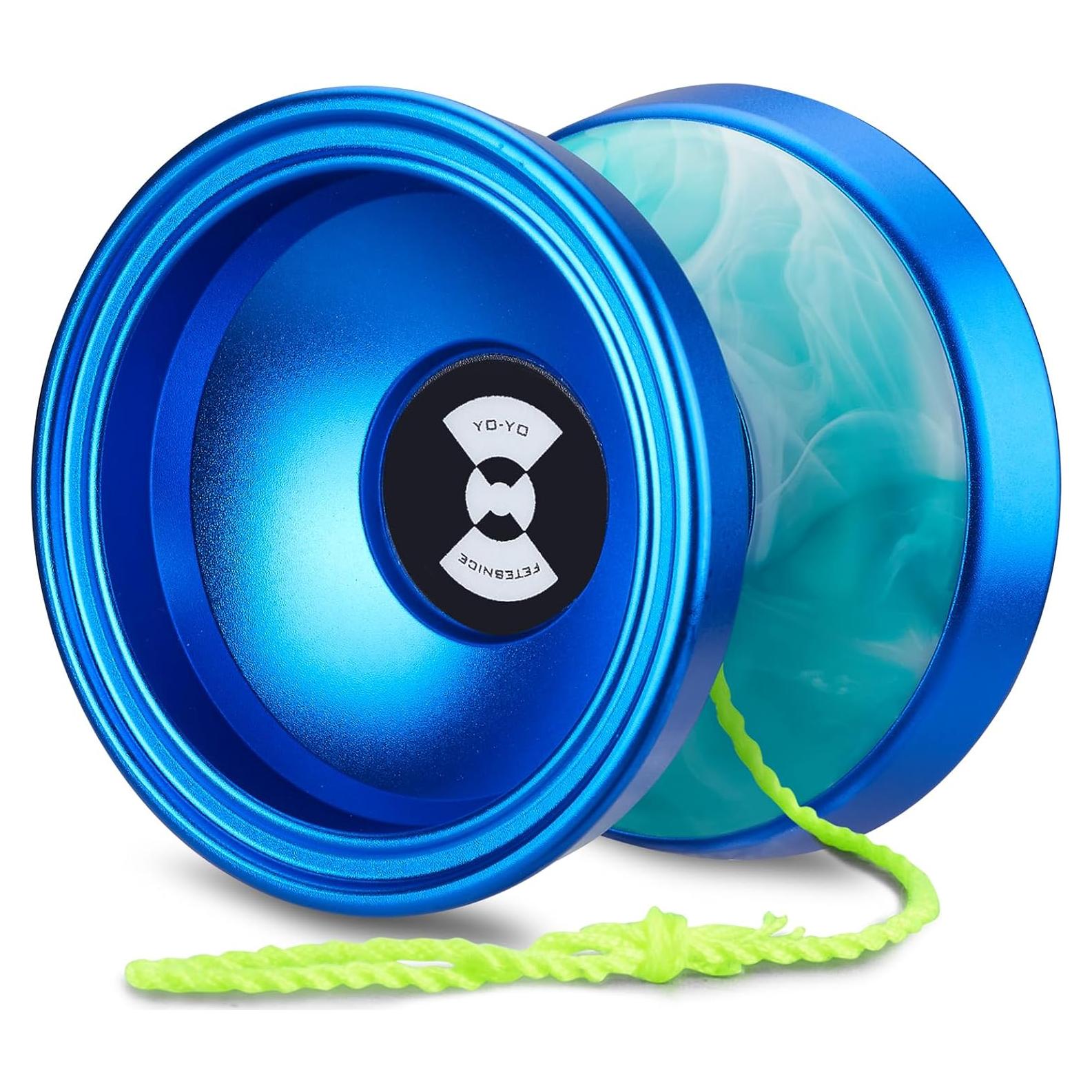 Yoyo Profesional FETESNICE X1 Metal y Plástico Azul Verde
