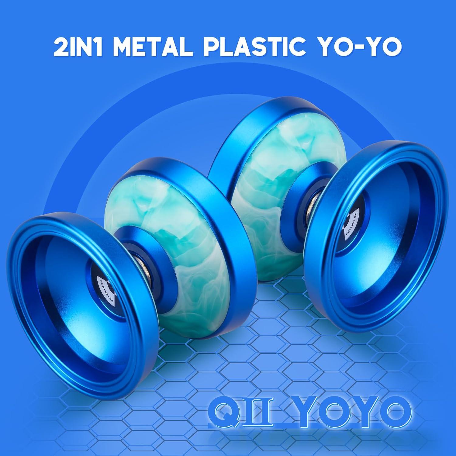 Yoyo Profesional FETESNICE X1 Metal y Plástico Azul Verde