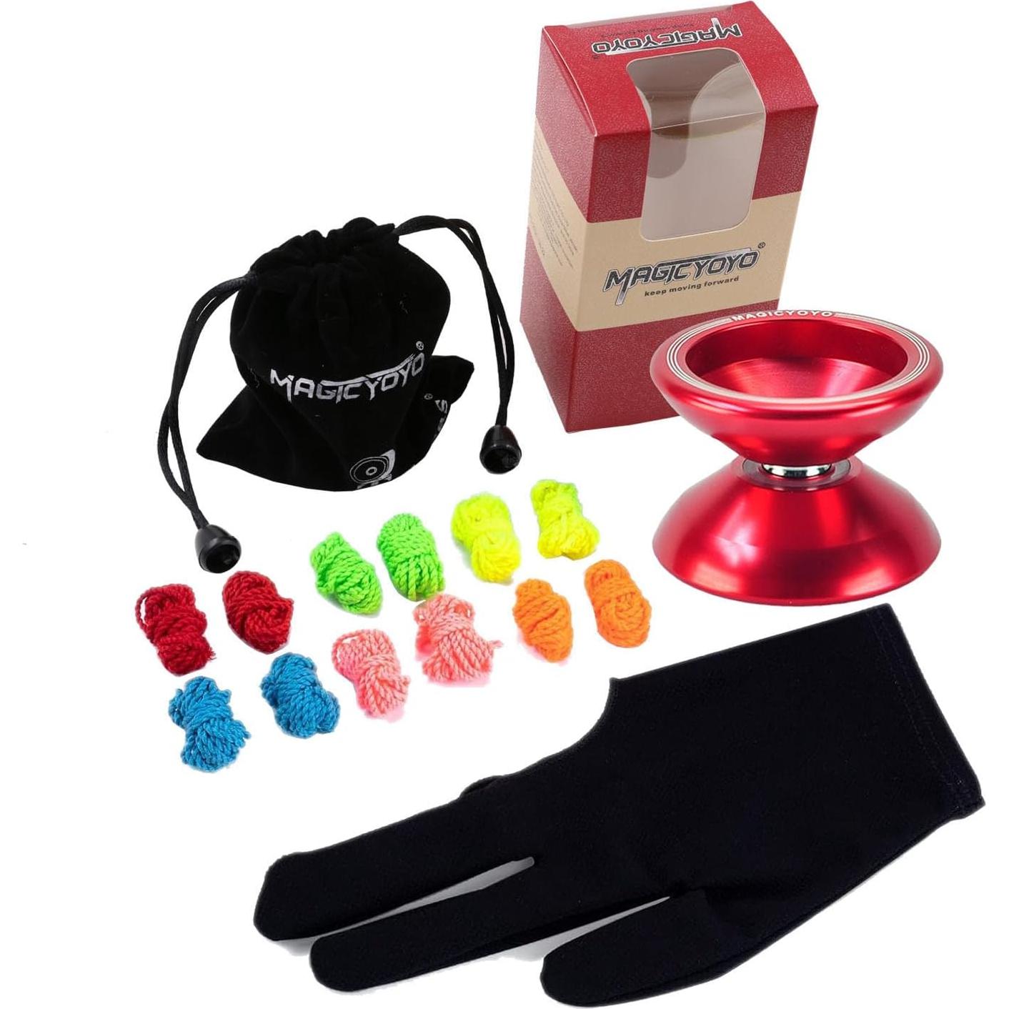 Yoyo Metálico Profesional MAGICYOYO T5 Overlord Rojo 54mm