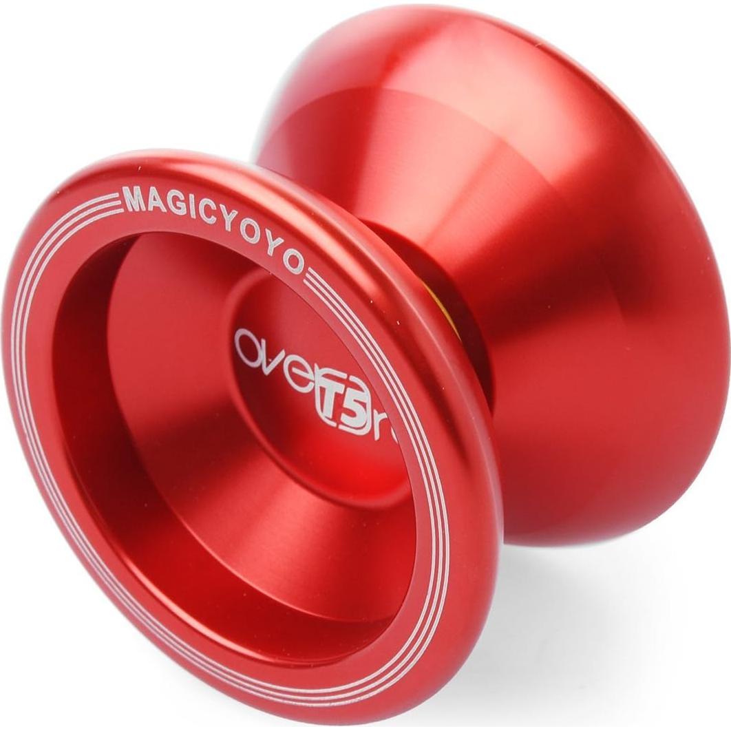 Yoyo Metálico Profesional MAGICYOYO T5 Overlord Rojo 54mm