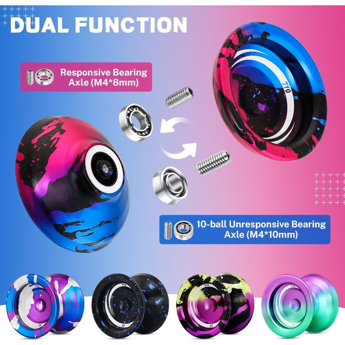 Yoyo Profesional 7YO X8 Metálico para Niños 8-12 Años