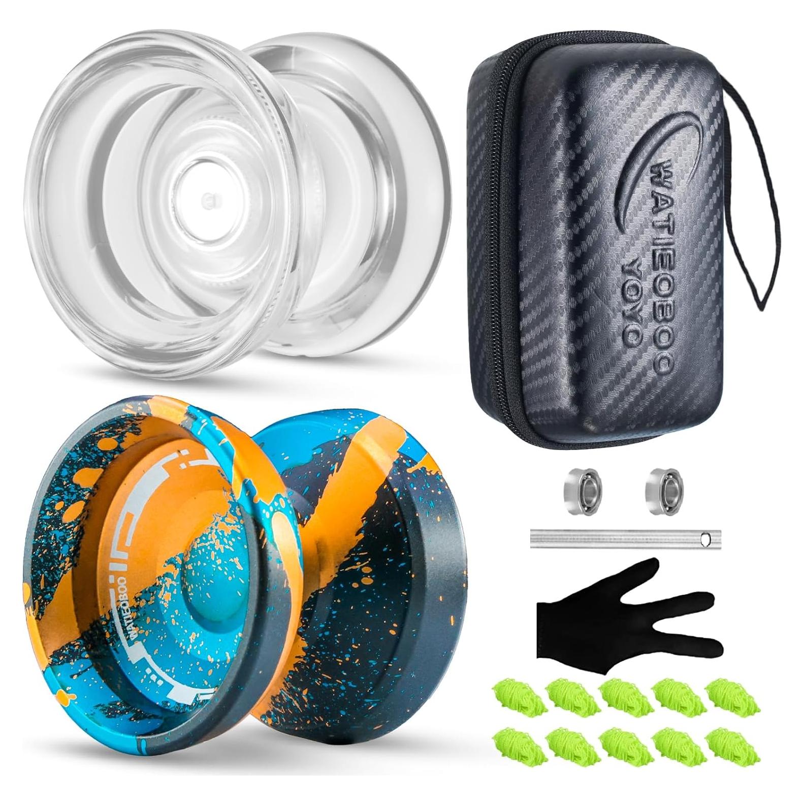 Juego de Yo-Yo WATIEOBOO 2 Piezas Metal y Cristal para Todos