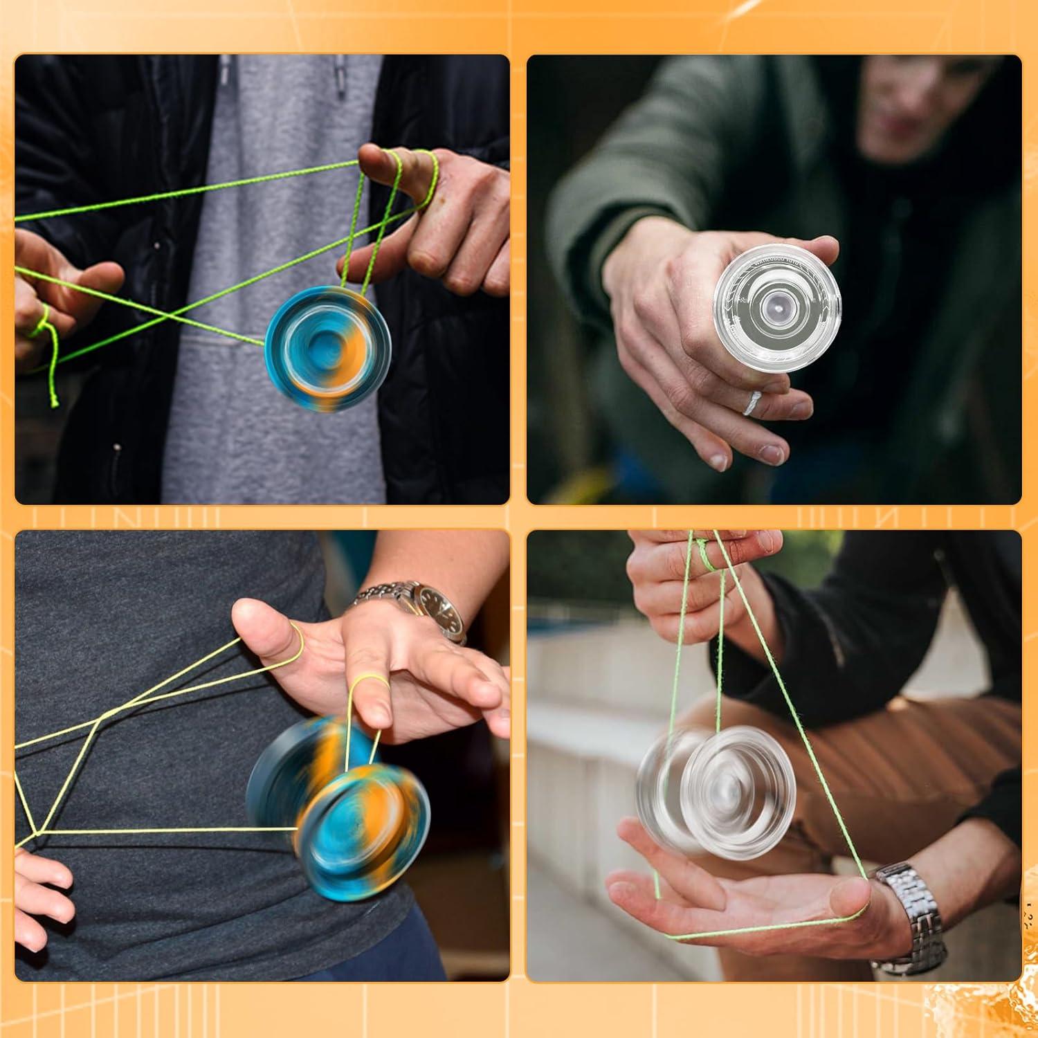 Juego de Yo-Yo WATIEOBOO 2 Piezas Metal y Cristal para Todos