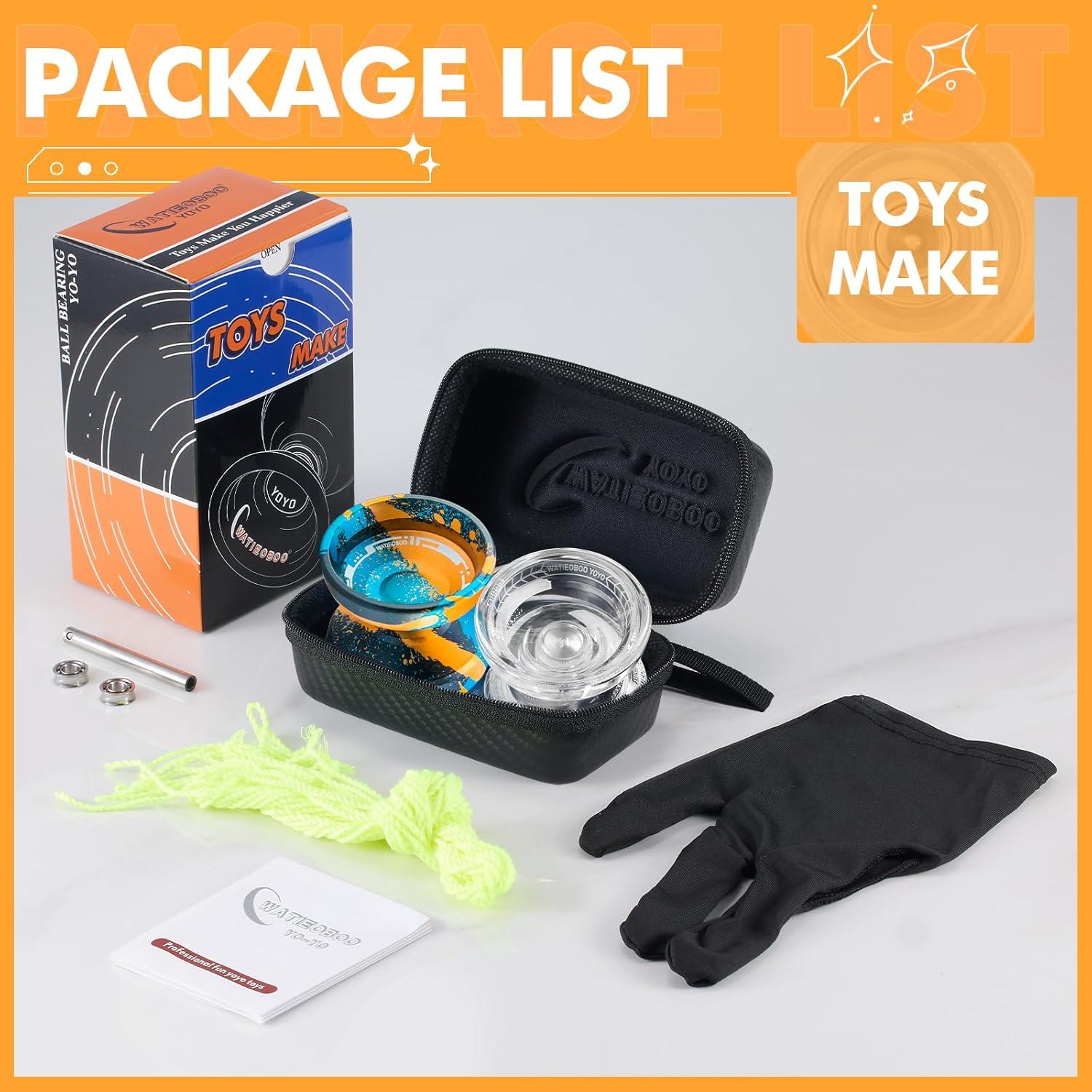 Juego de Yo-Yo WATIEOBOO 2 Piezas Metal y Cristal para Todos