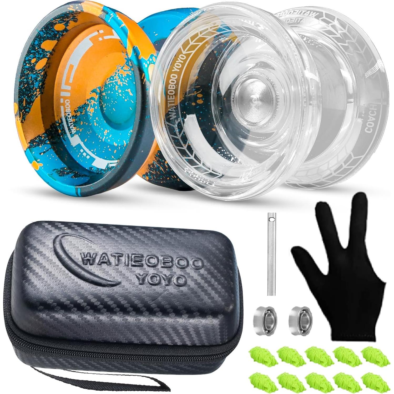 Juego de Yo-Yo WATIEOBOO 2 Piezas Metal y Cristal para Todos