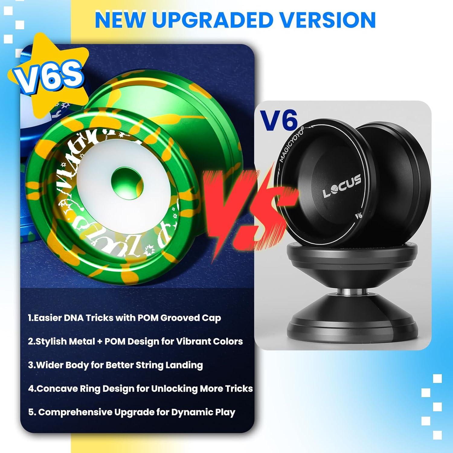 Yoyo MAGICYOYO V6S Responsivo y No Responsivo Verde Amarillo