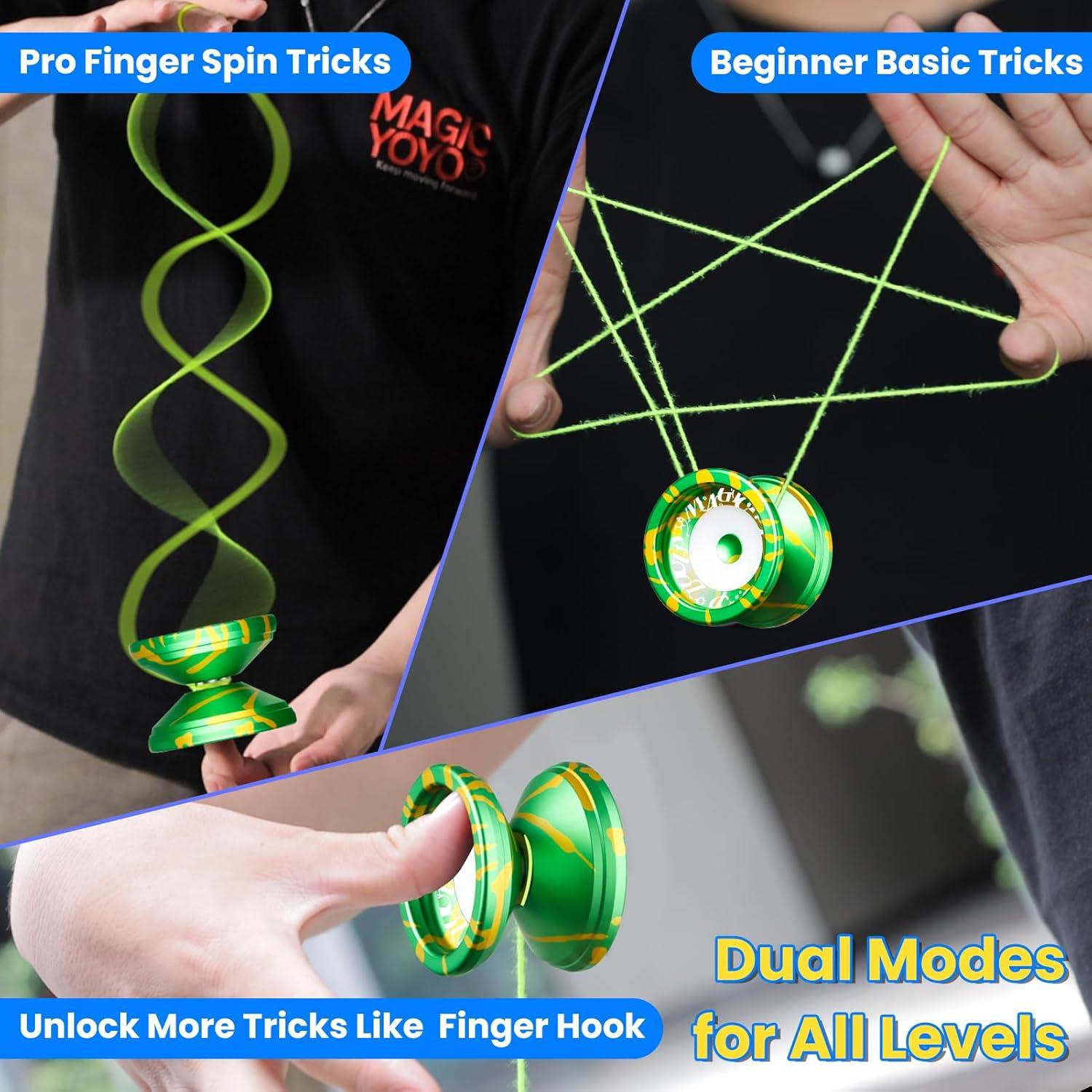 Yoyo MAGICYOYO V6S Responsivo y No Responsivo Verde Amarillo