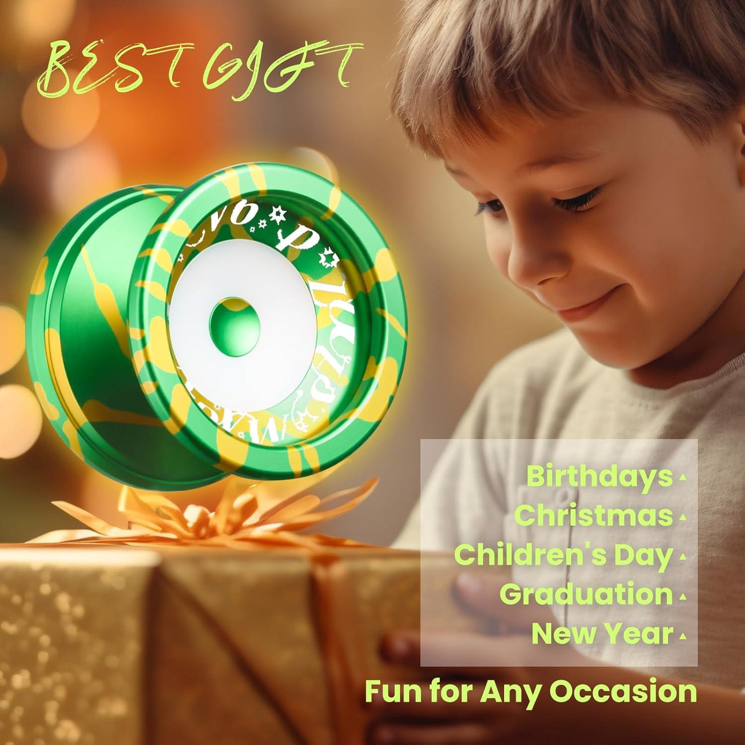 Yoyo MAGICYOYO V6S Responsivo y No Responsivo Verde Amarillo