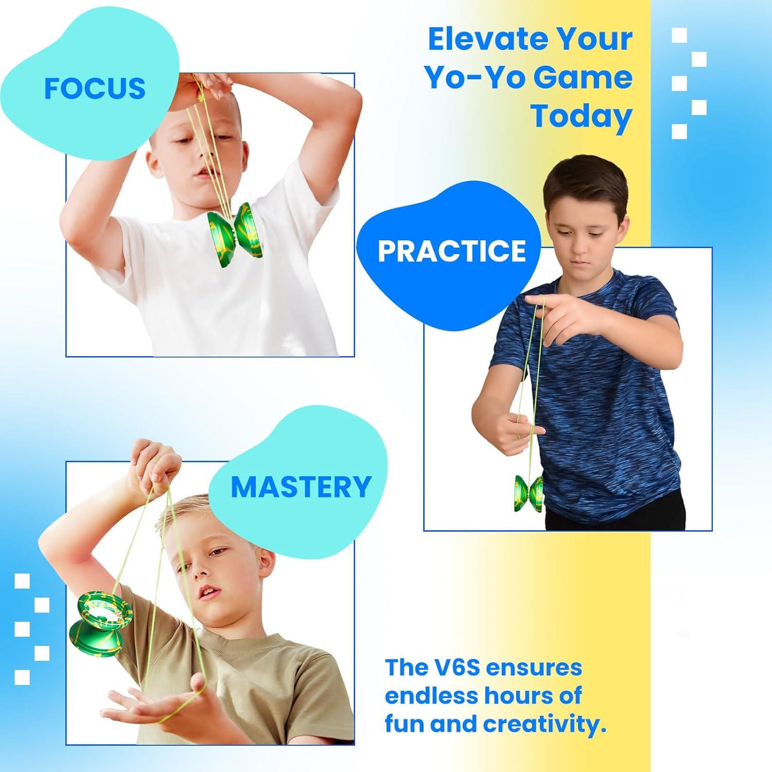 Yoyo MAGICYOYO V6S Responsivo y No Responsivo Verde Amarillo