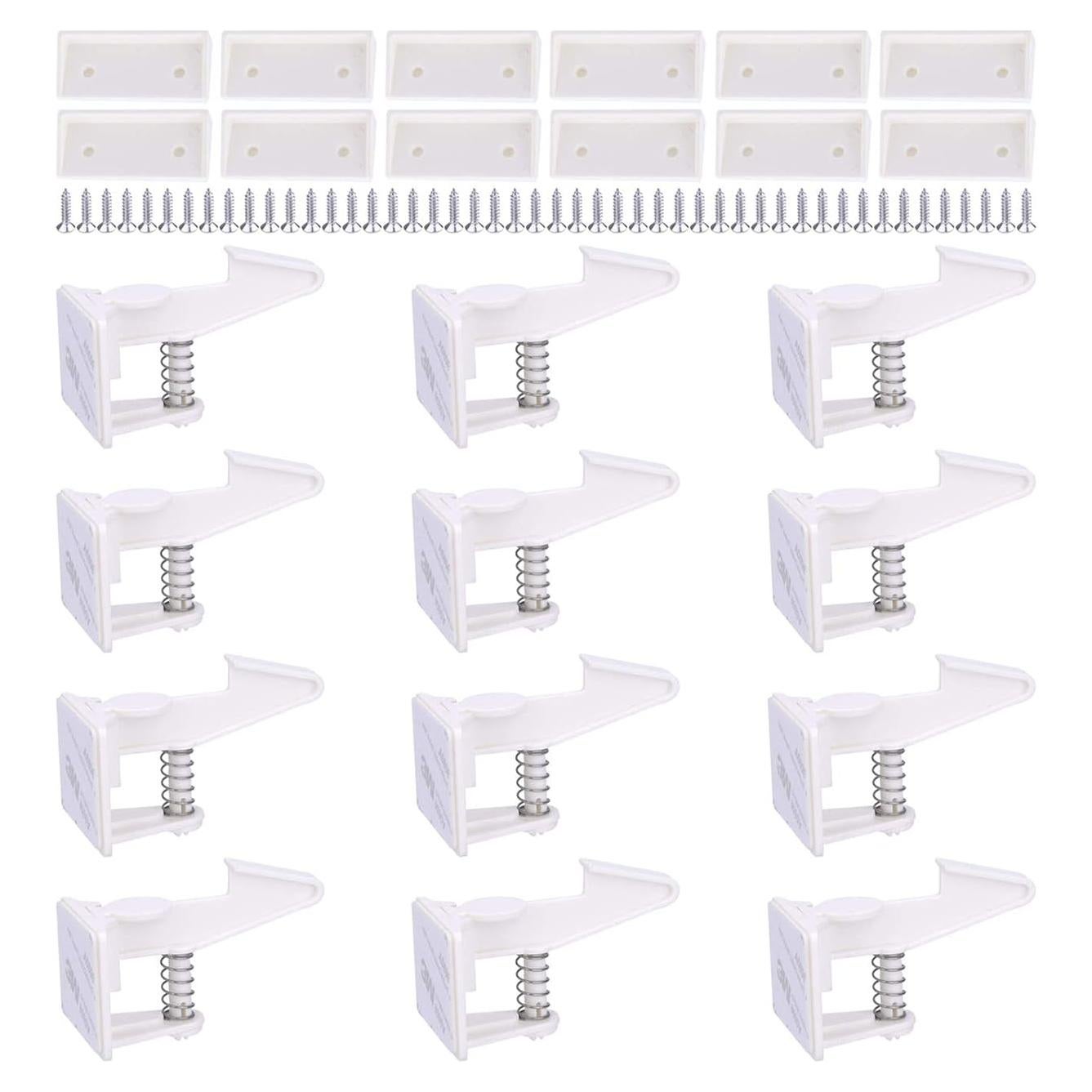 Cerraduras de Gabinete OKEFAN para Seguridad Infantil - 12 Pzas