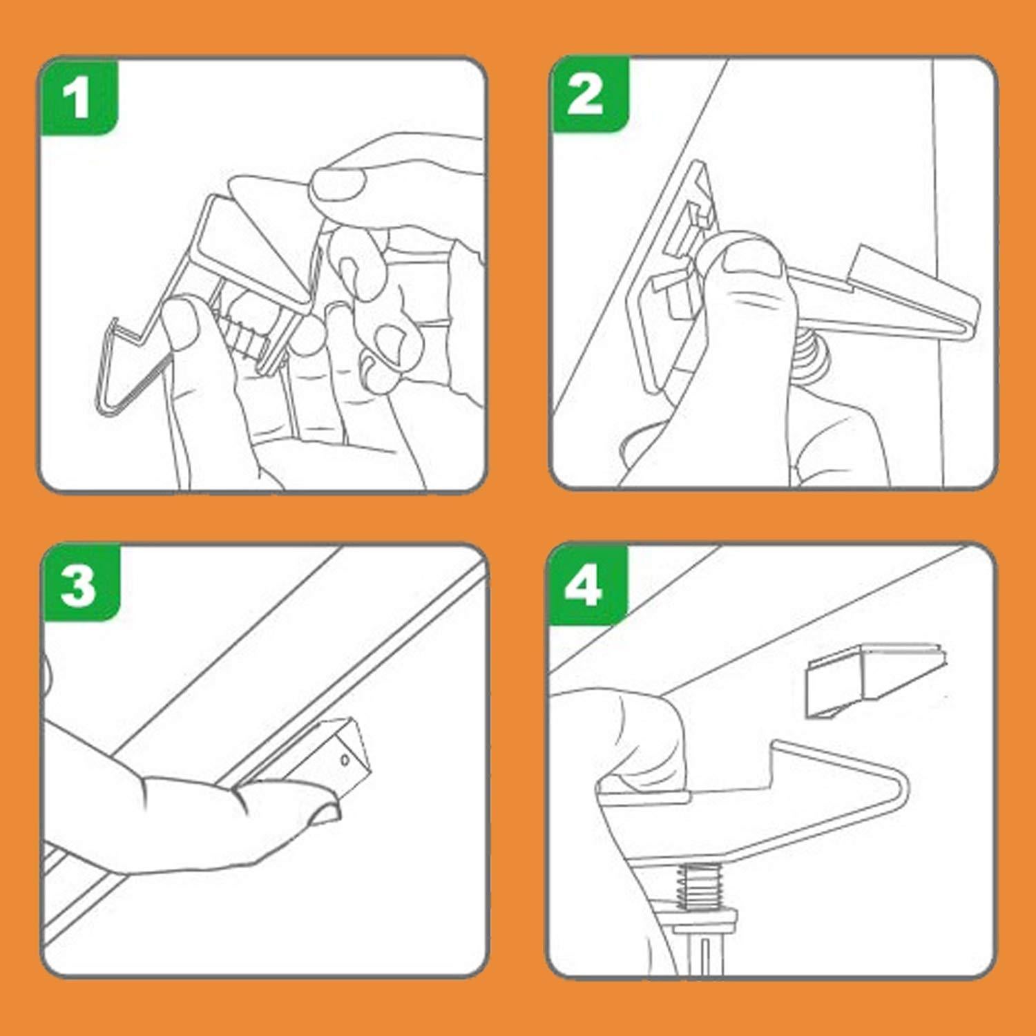 Cerraduras de Gabinete OKEFAN para Seguridad Infantil - 12 Pzas