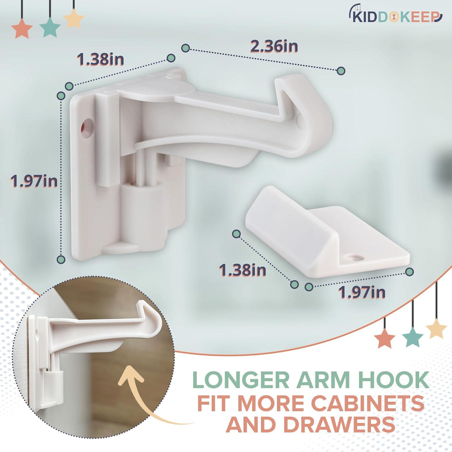 Pestillos de Seguridad para Gabinetes KiddoKeep - 10 Pcs