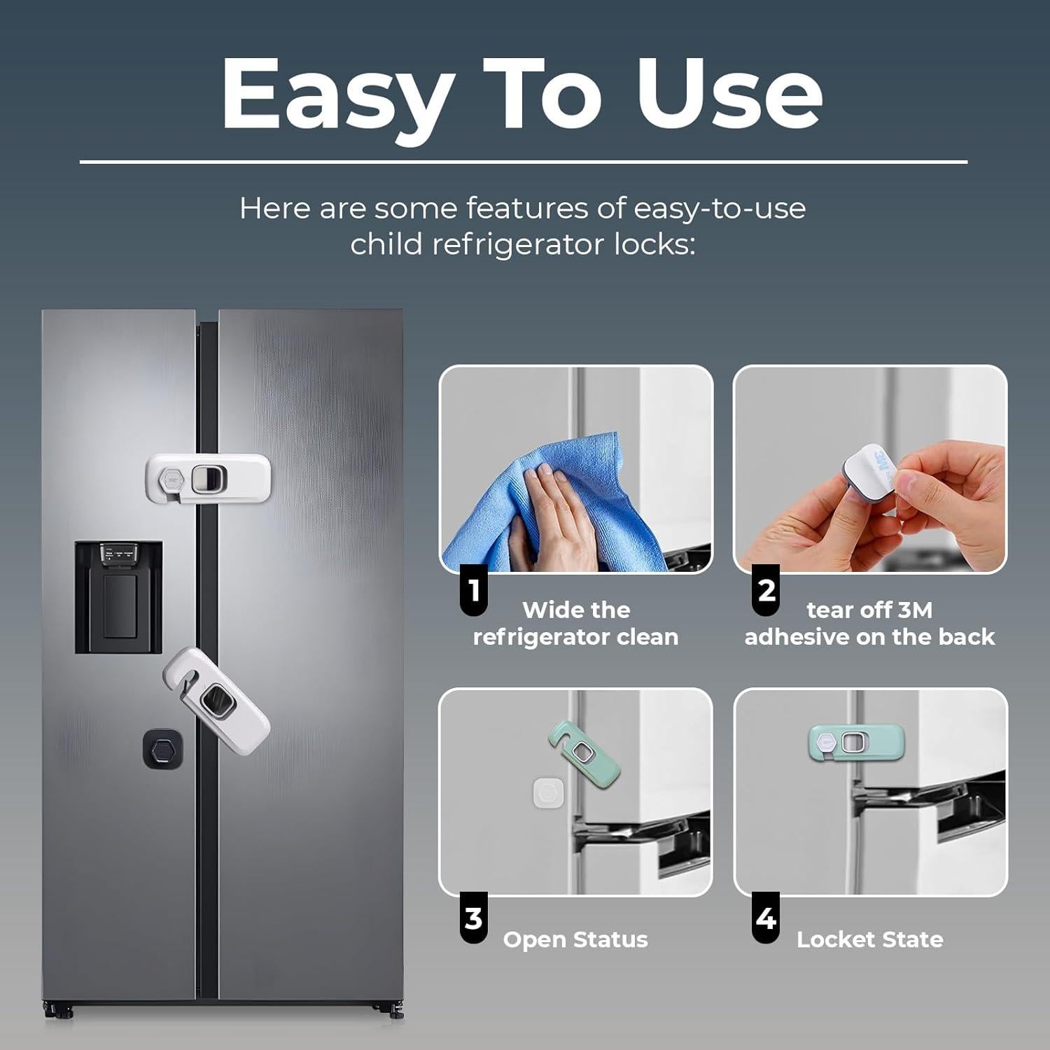 Bloqueo de Refrigerador a Prueba de Niños TAJAR BROS 6 Paquetes