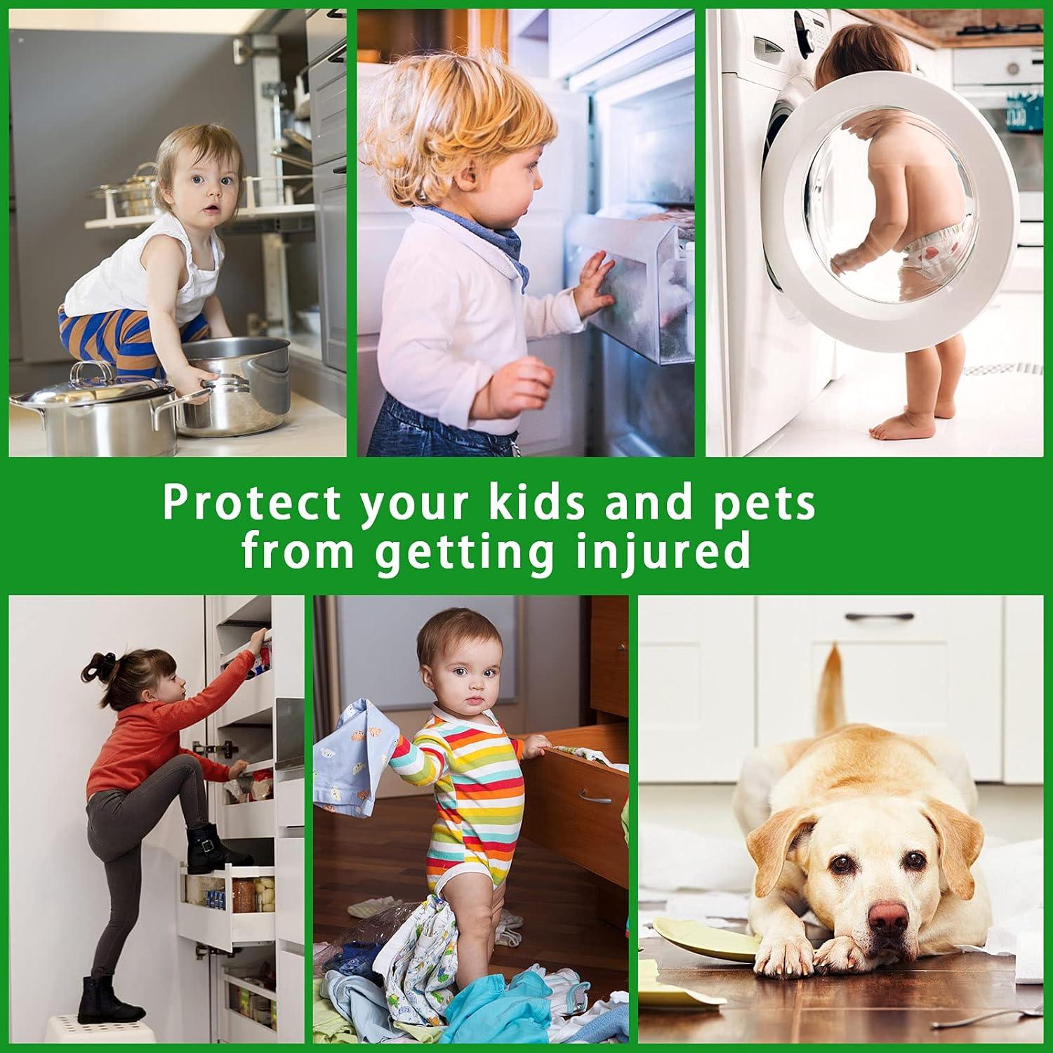 Cerraduras de Gabinete para Niños 4 Pcs U-Shape Blanco