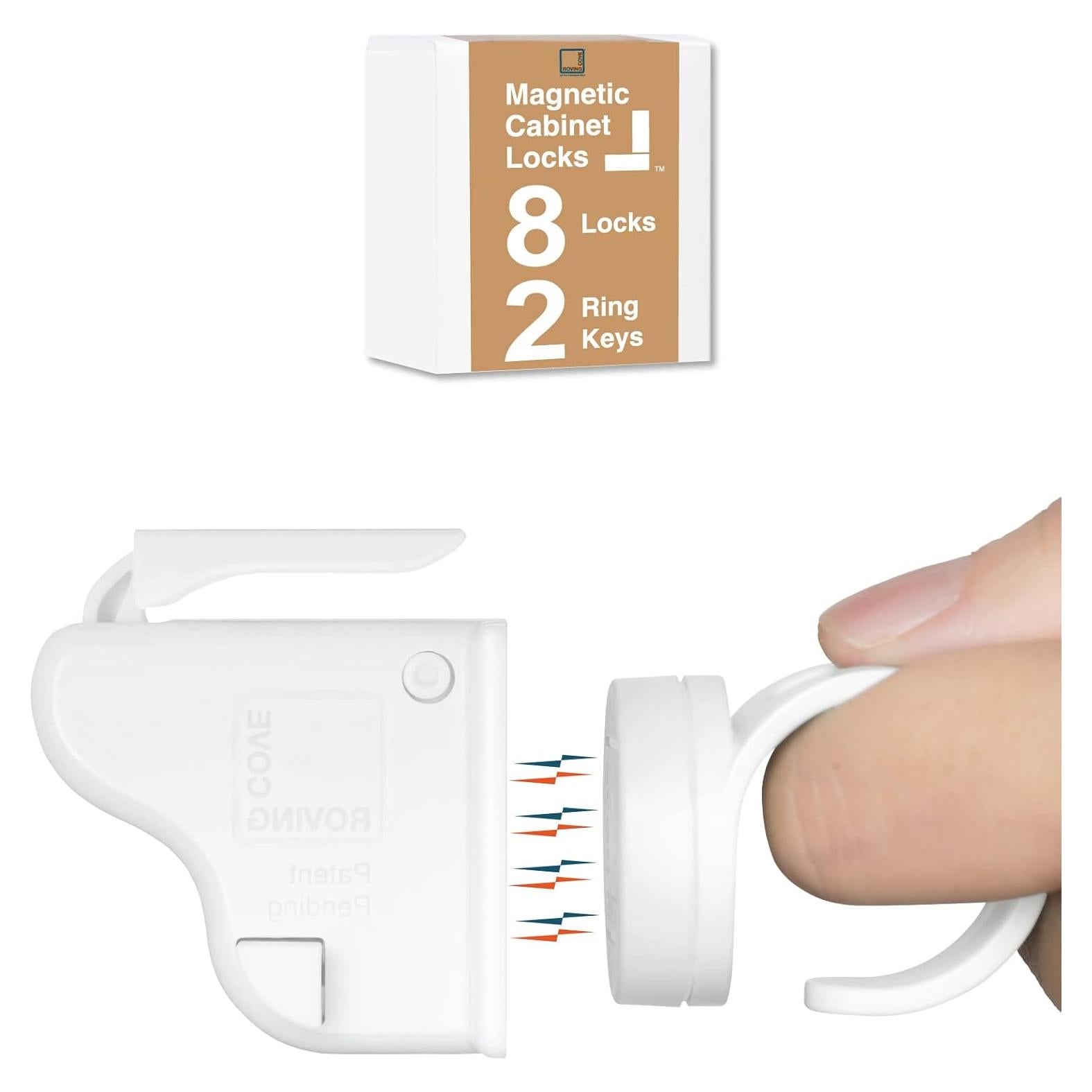 Cerraduras Magnéticas RovingCove para Gabinetes Bebés 8 Piezas