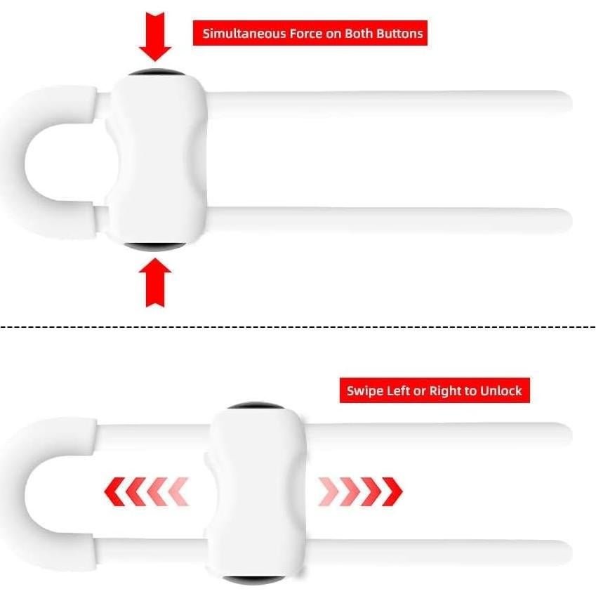 Candados Ajustables para Gabinetes A Prueba de Niños Azzs