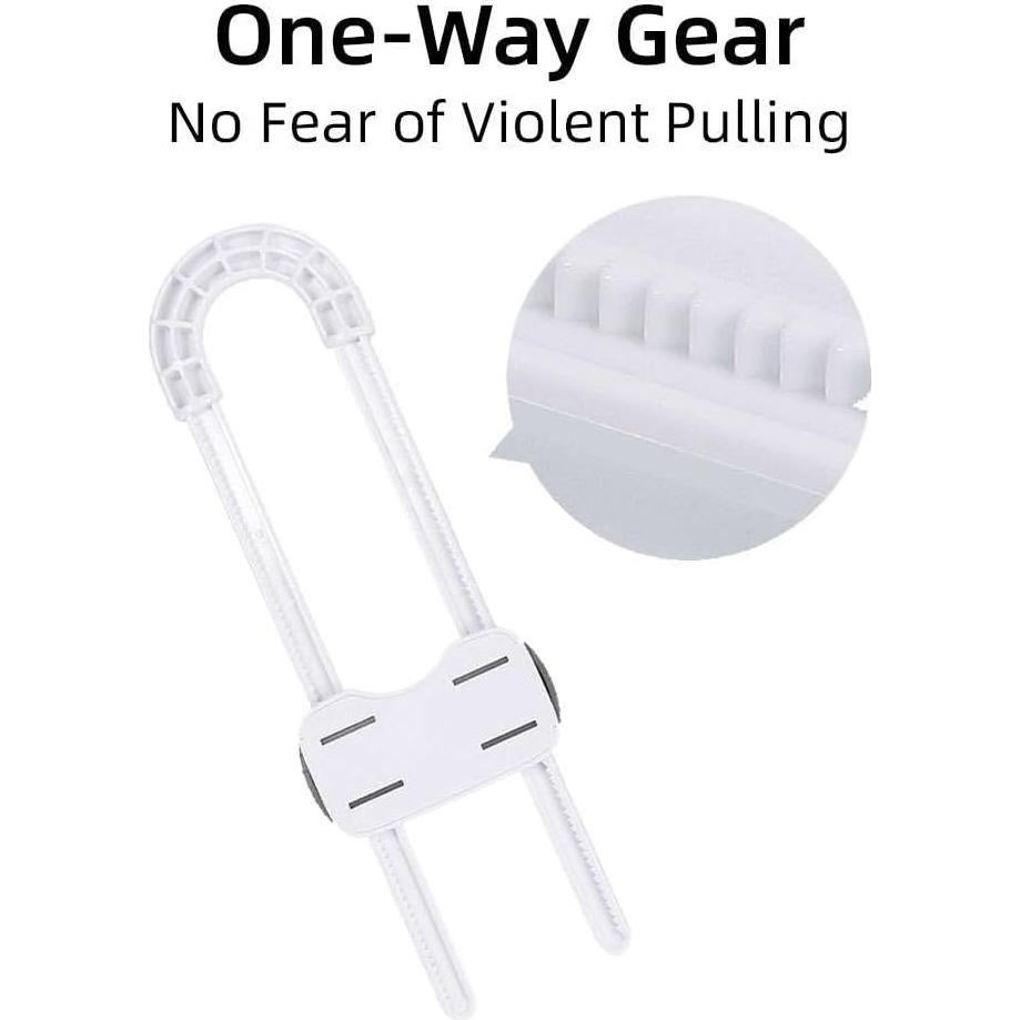 Candados Ajustables para Gabinetes A Prueba de Niños Azzs