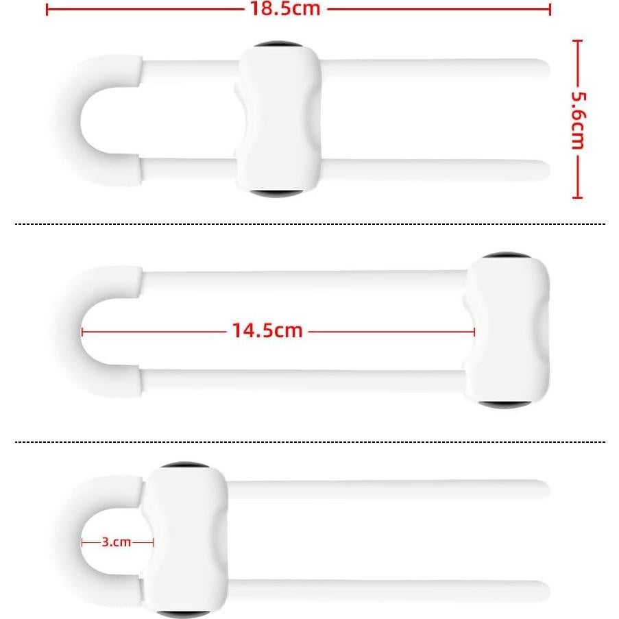 Candados Ajustables para Gabinetes A Prueba de Niños Azzs