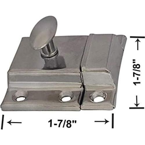 Cerradura de Gabinete Ovalada QCAA Cromada 5.46x5.58cm