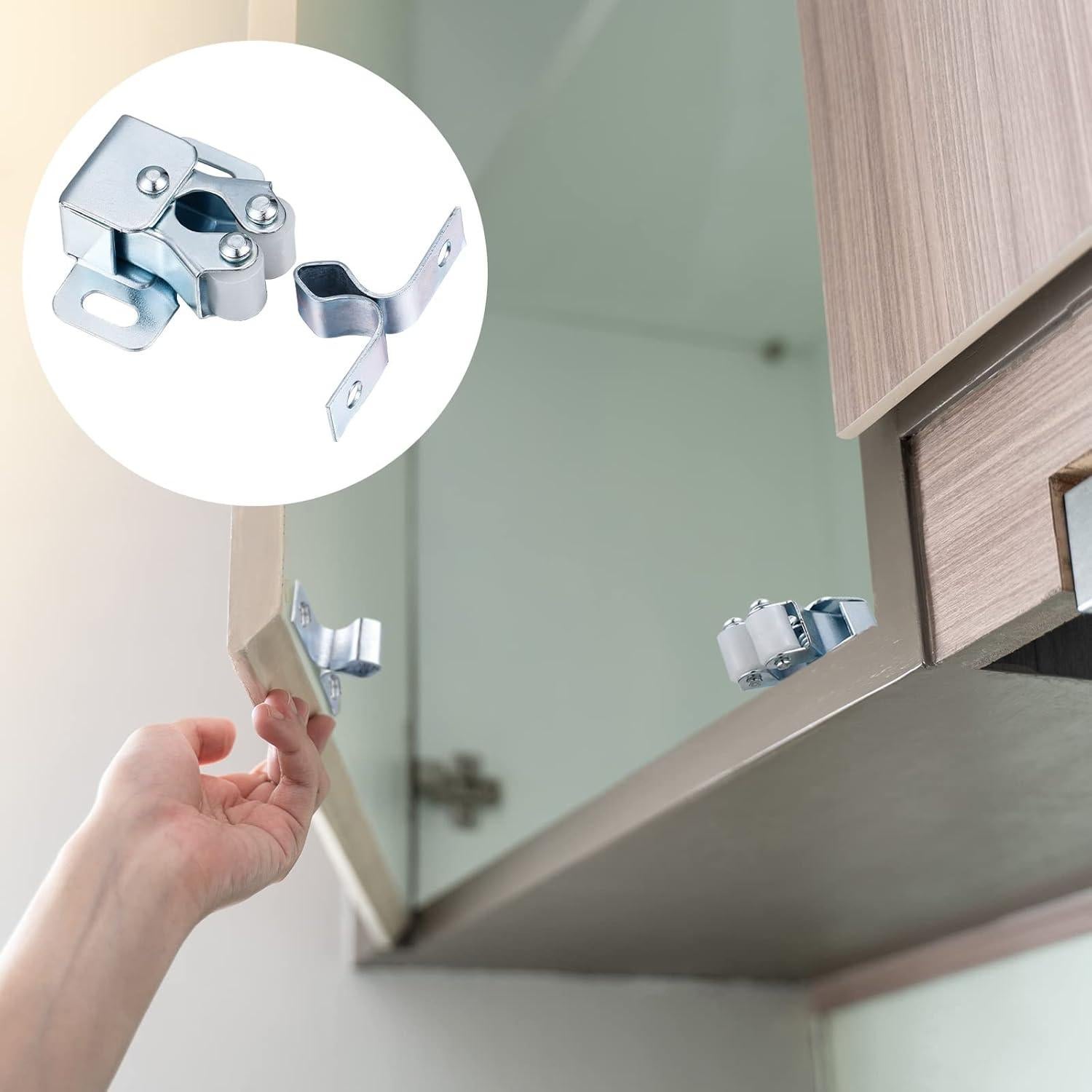 Pestillos de Gabinete Bonuci 20 Pcs Plata 40x15 mm