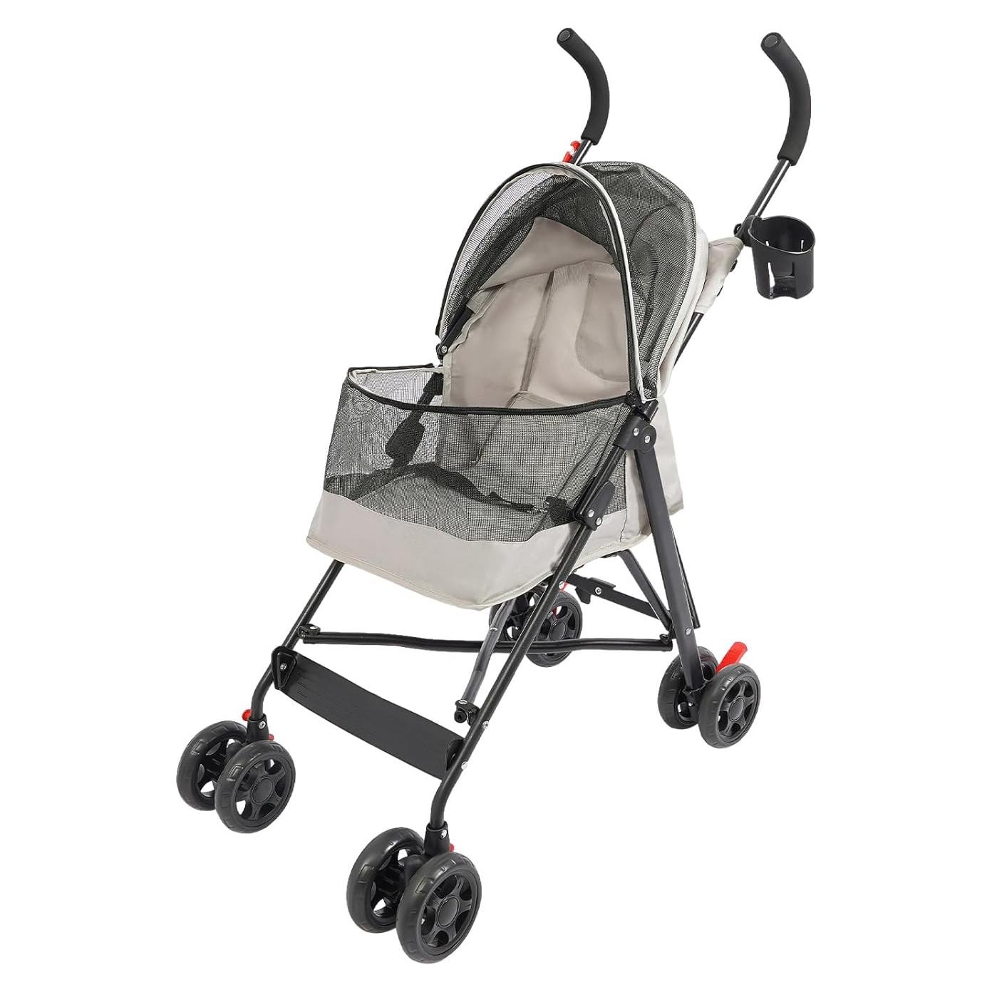 Carrito para Mascotas GUDBYWXB Gris Plegable hasta 10 kg