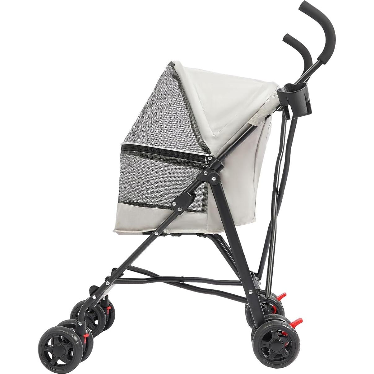 Carrito para Mascotas GUDBYWXB Gris Plegable hasta 10 kg