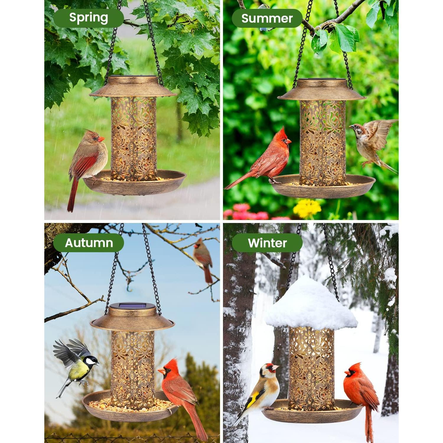 Alimentador Solar para Aves SWEETFULL Colgante Metal 0.91kg