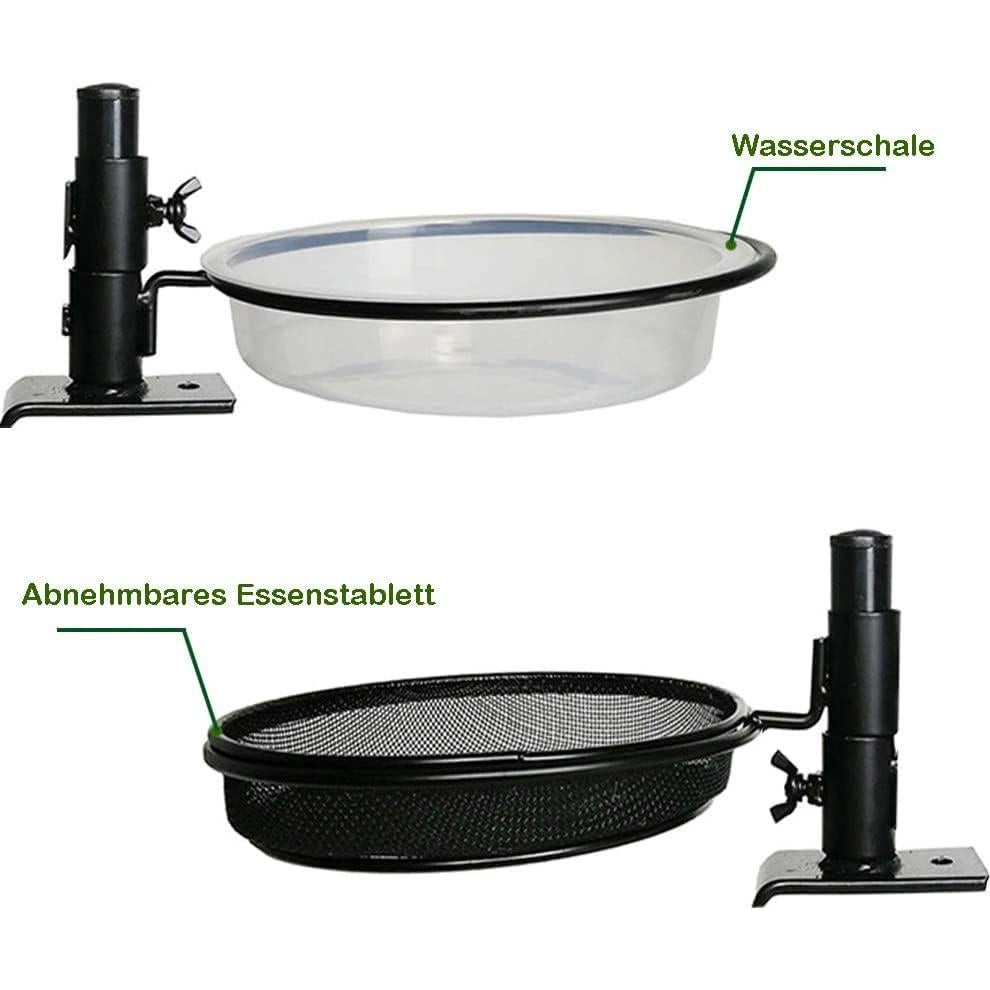 Comedero para Aves HRAYLTOP con Bandeja y 2 Cuencos de Agua