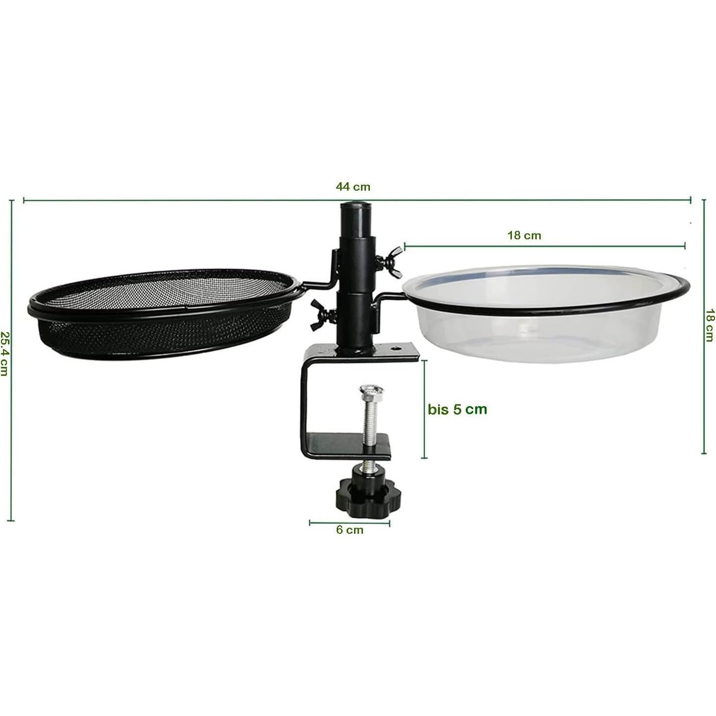 Comedero para Aves HRAYLTOP con Bandeja y 2 Cuencos de Agua