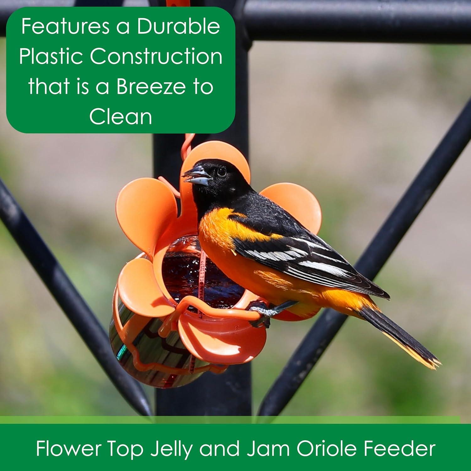 Comedero para Aves Songbird Essentials Flor Naranja 12 oz