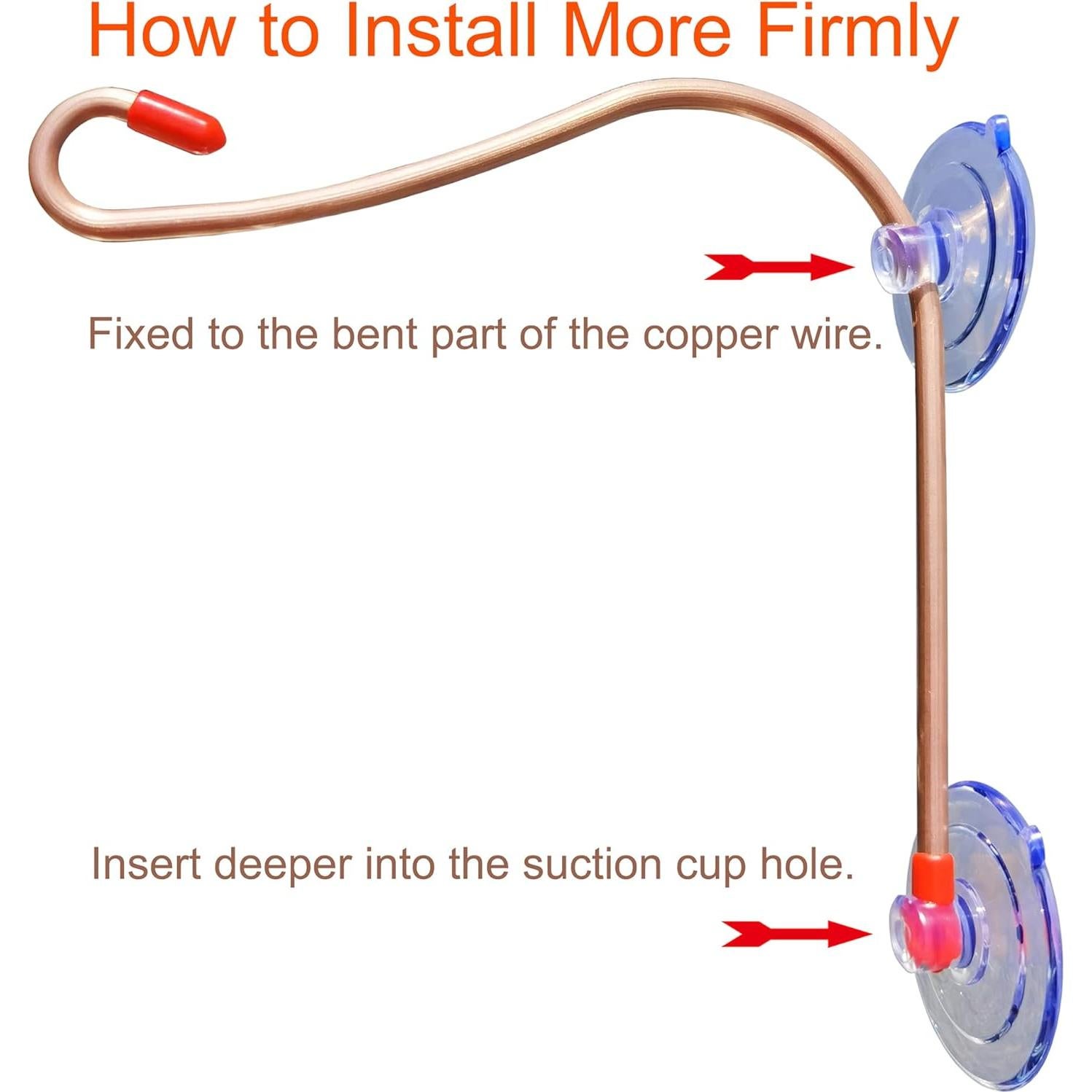 Gancho de Montaje en Ventana Caburds con Ventosas para Colibrí