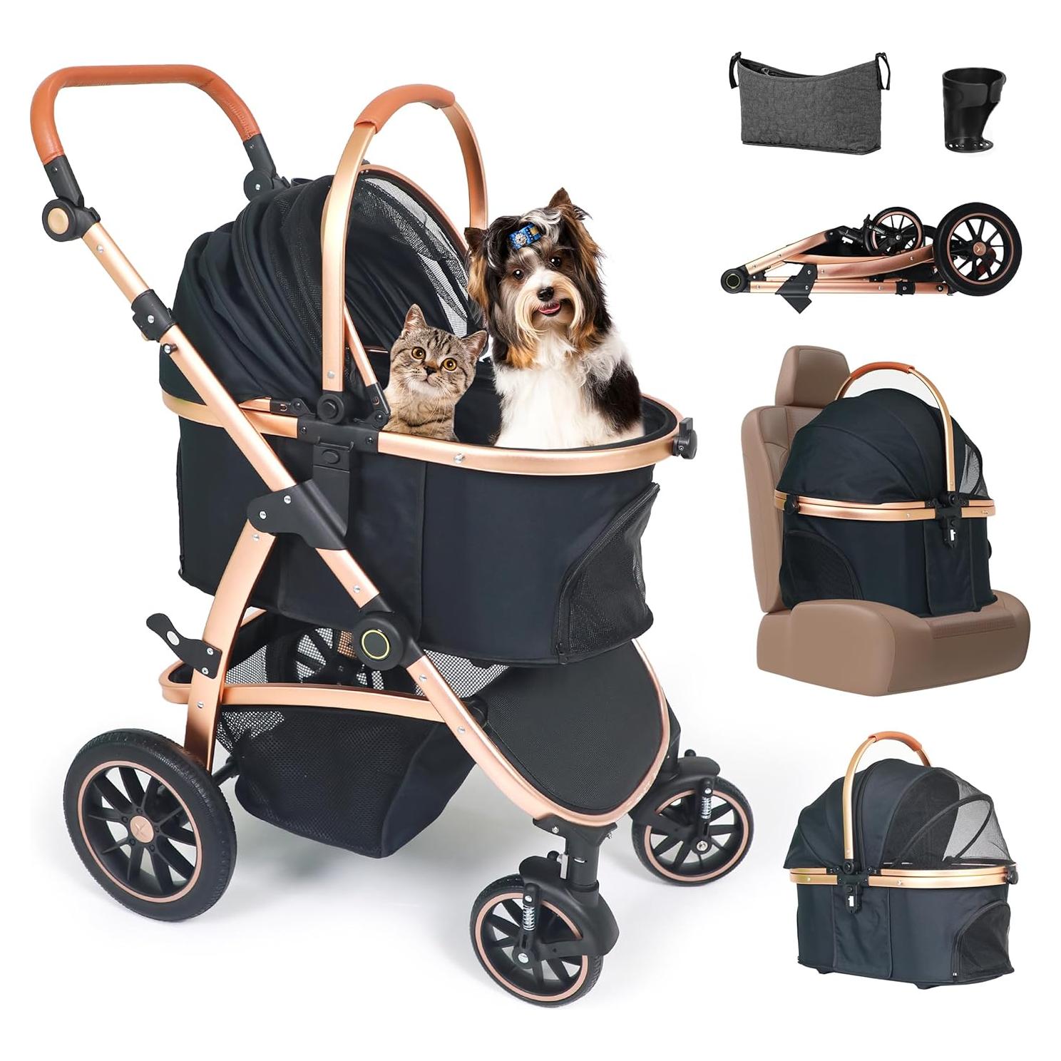 Carrito para Mascotas Neatki 3 en 1 hasta 25 kg Plegable
