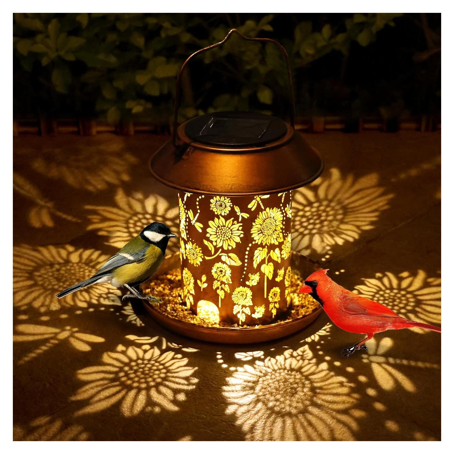 Comedero de Aves Solares WACLSTDAY Colibrí Metal 14 cm