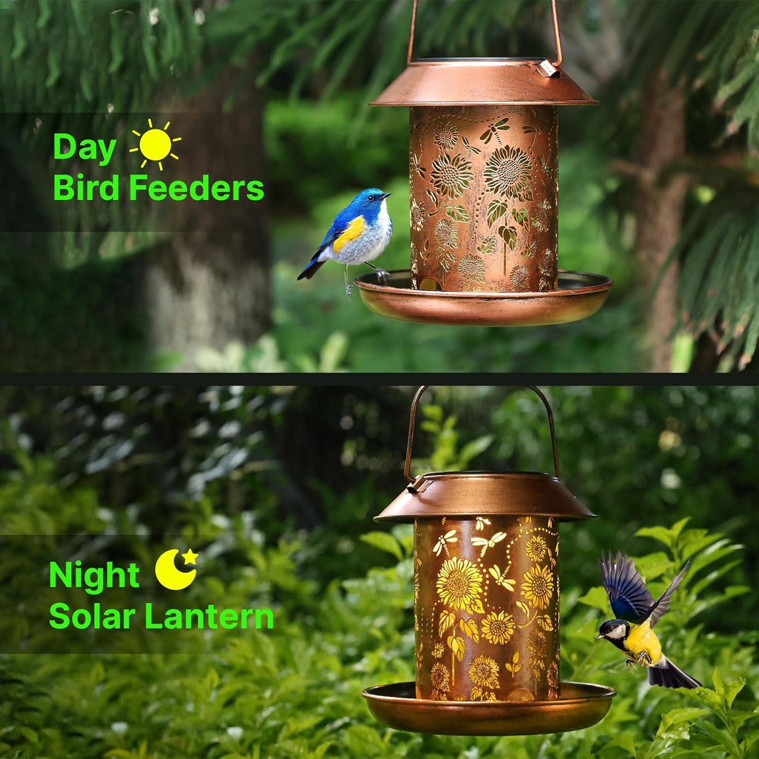 Comedero de Aves Solares WACLSTDAY Colibrí Metal 14 cm