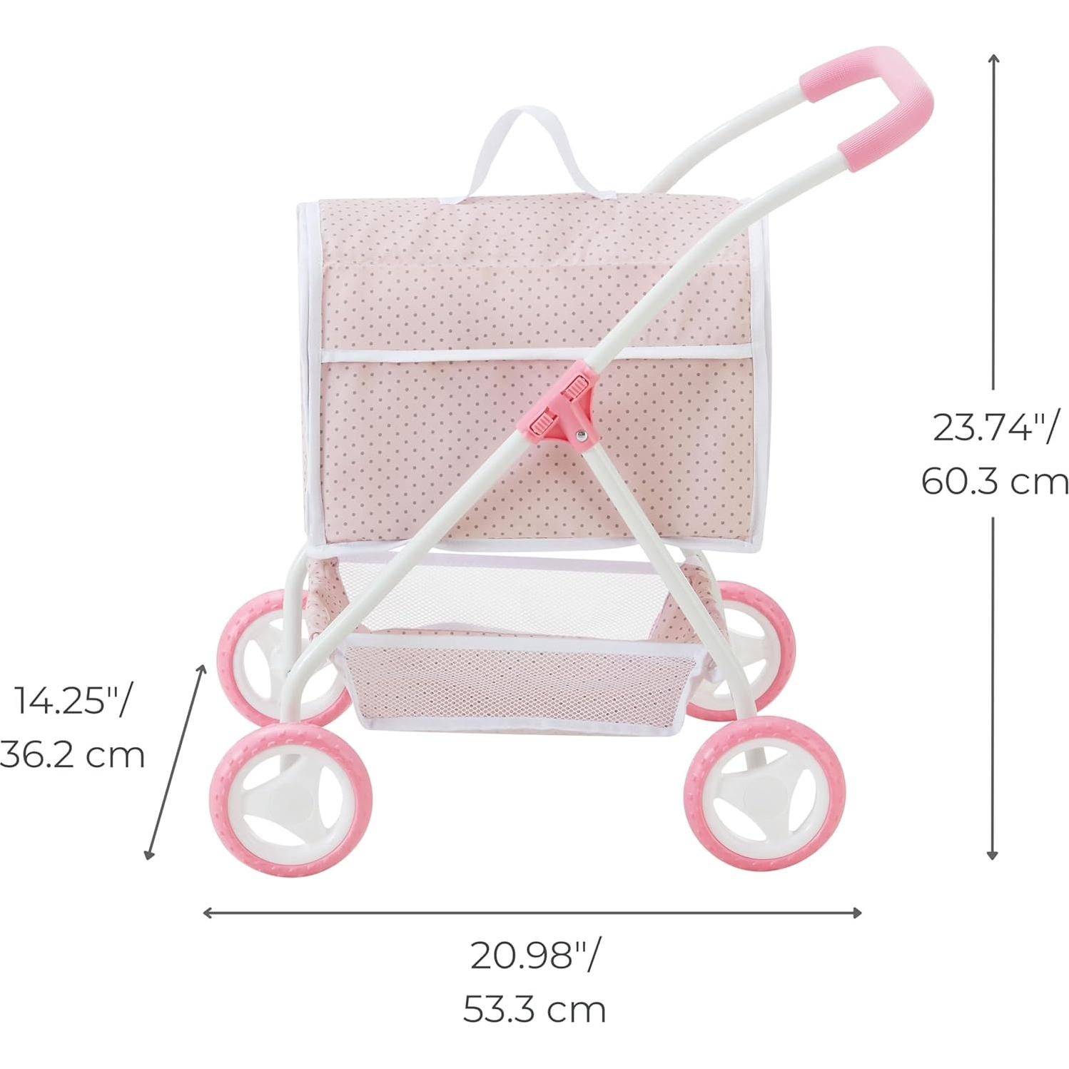 Carrito de Muñeca para Mascotas Olivia's Little World Rosa/Gris