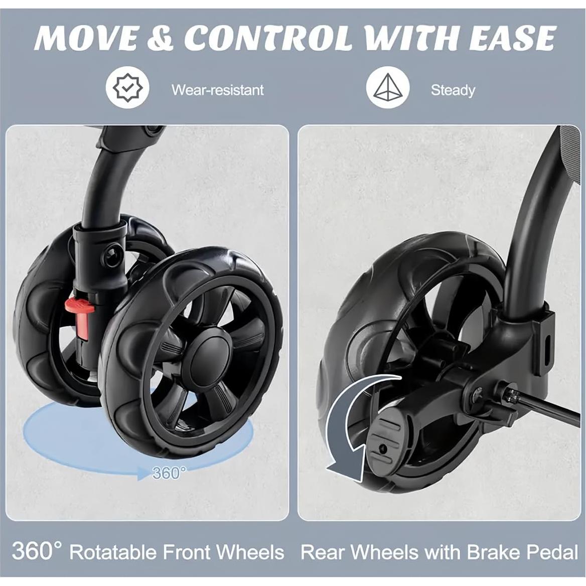 Carrito para Mascotas Upnorthstar Plegable con 2 Transportadoras