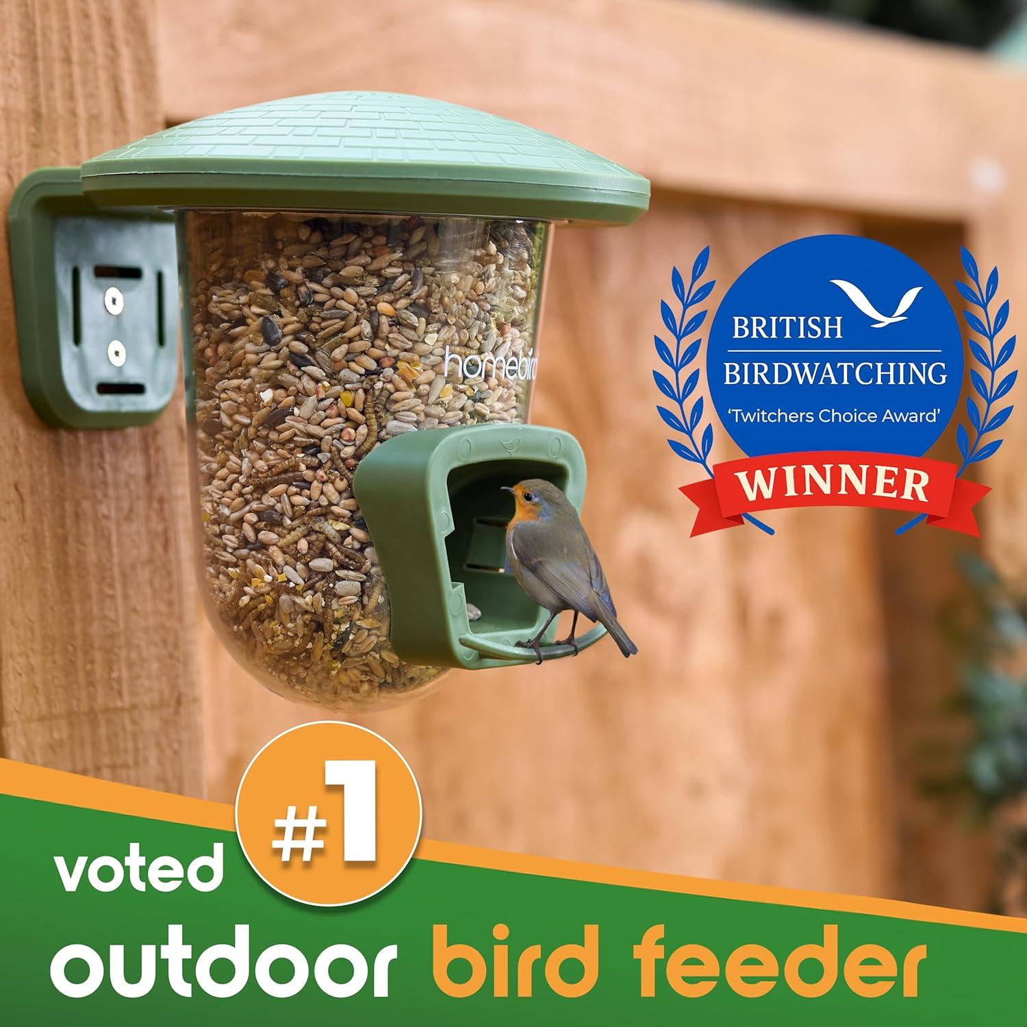 Comedero para Aves Pequeñas Homebird Montable 19x17.5 cm