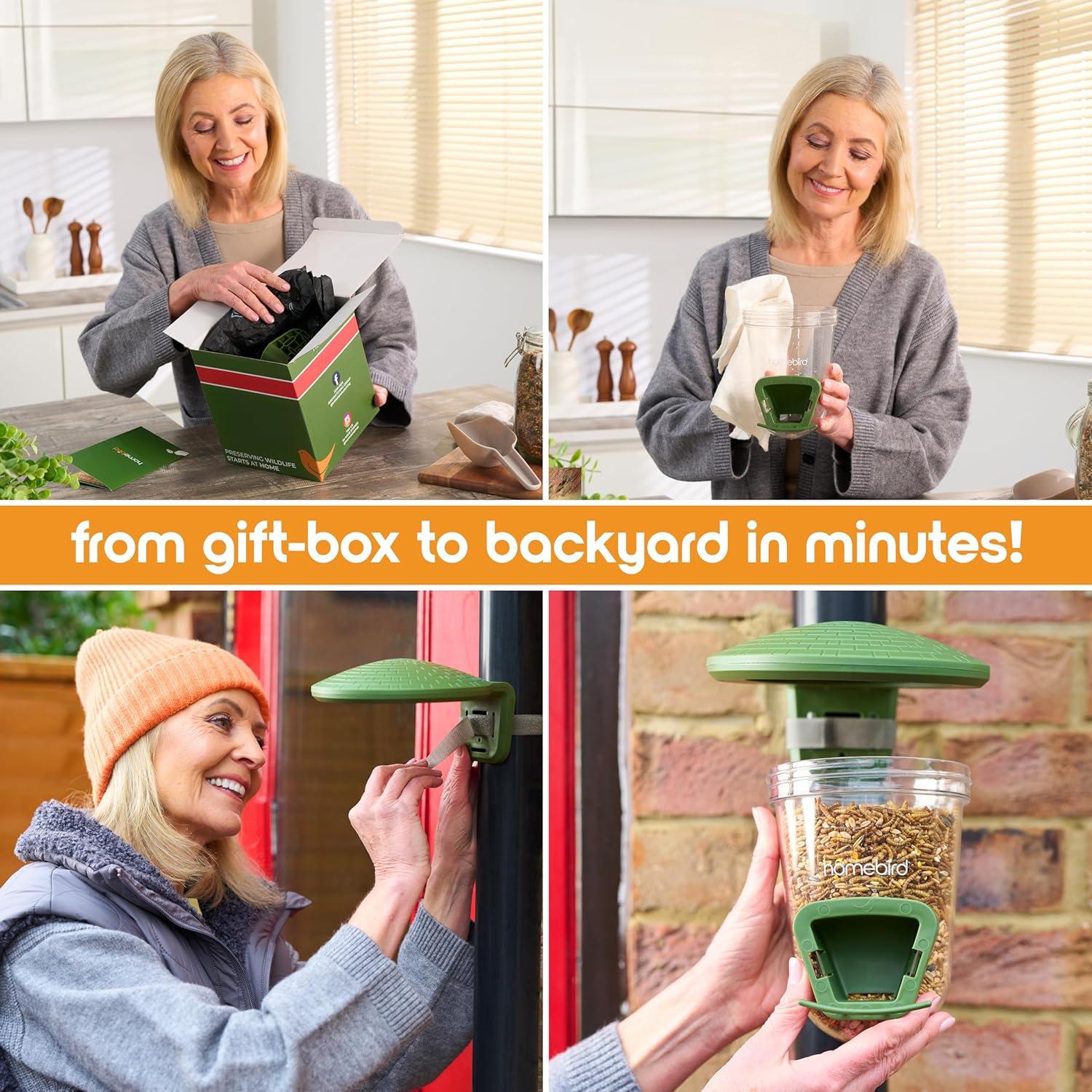 Comedero para Aves Pequeñas Homebird Montable 19x17.5 cm