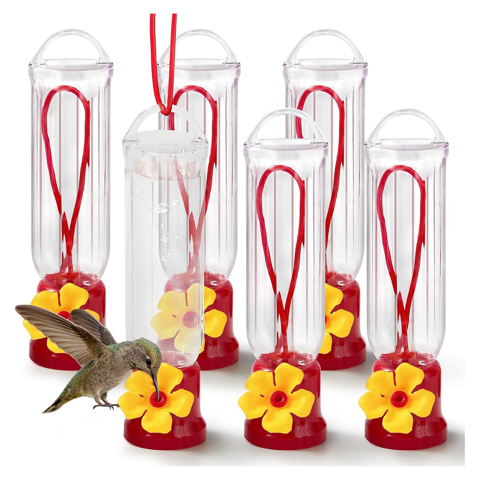 Juego de 6 Alimentadores de Colibrí Joiedomi 62.37 ml Transparente