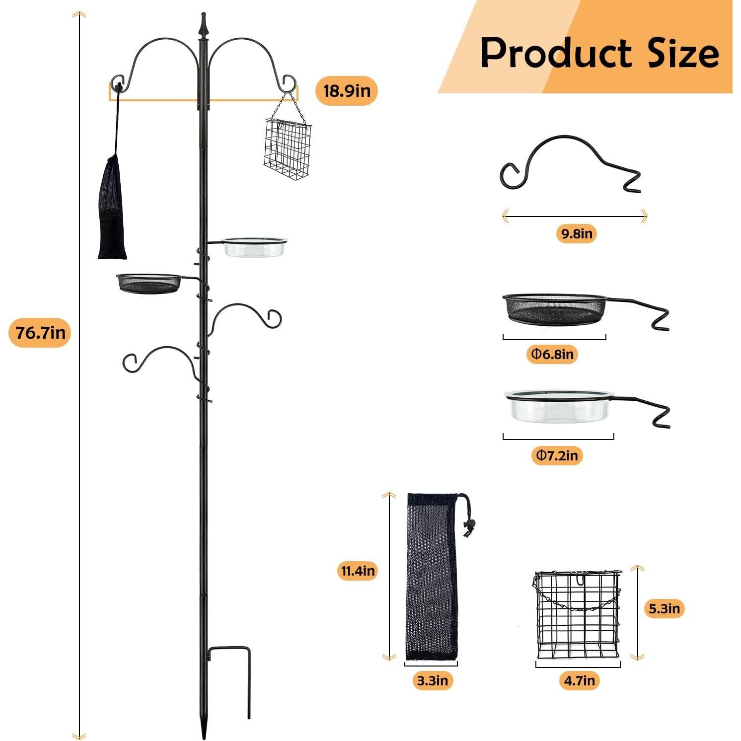 Kit de Estación de Alimentación de Aves MIXXIDEA - 194.6 cm, Todo en Uno