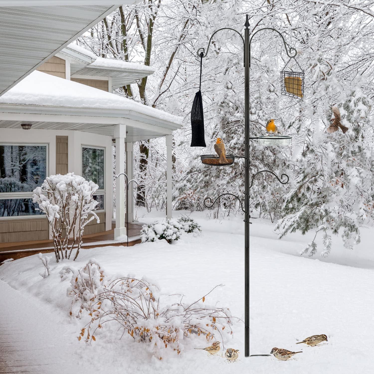 Kit de Estación de Alimentación de Aves MIXXIDEA - 194.6 cm, Todo en Uno