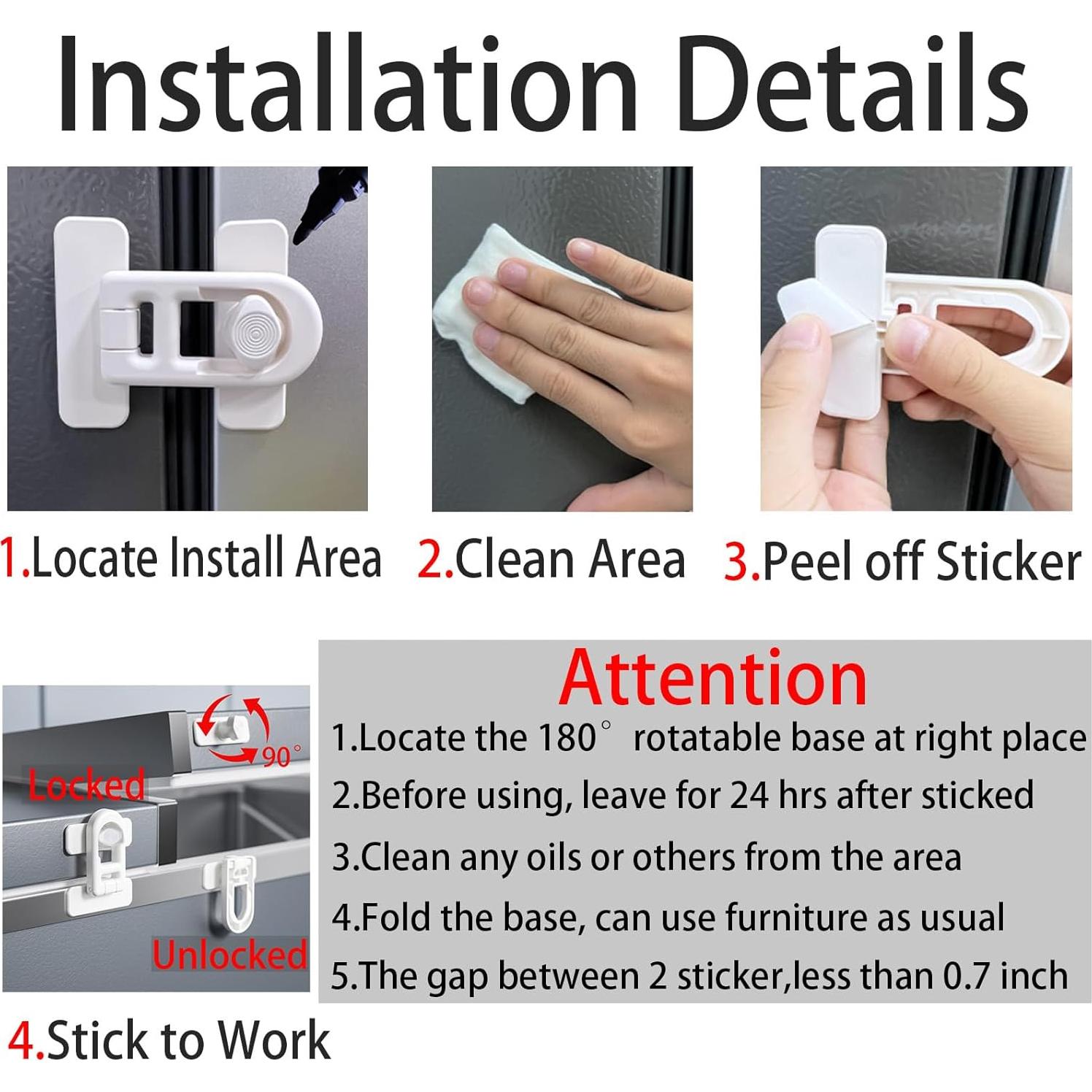 Cerraduras de Seguridad para Refrigerador Shenzhen - 2 Piezas