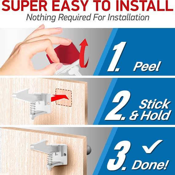 Cerraduras de Seguridad para Gabinetes Bebés DB DAILY BEST - 10 Piezas