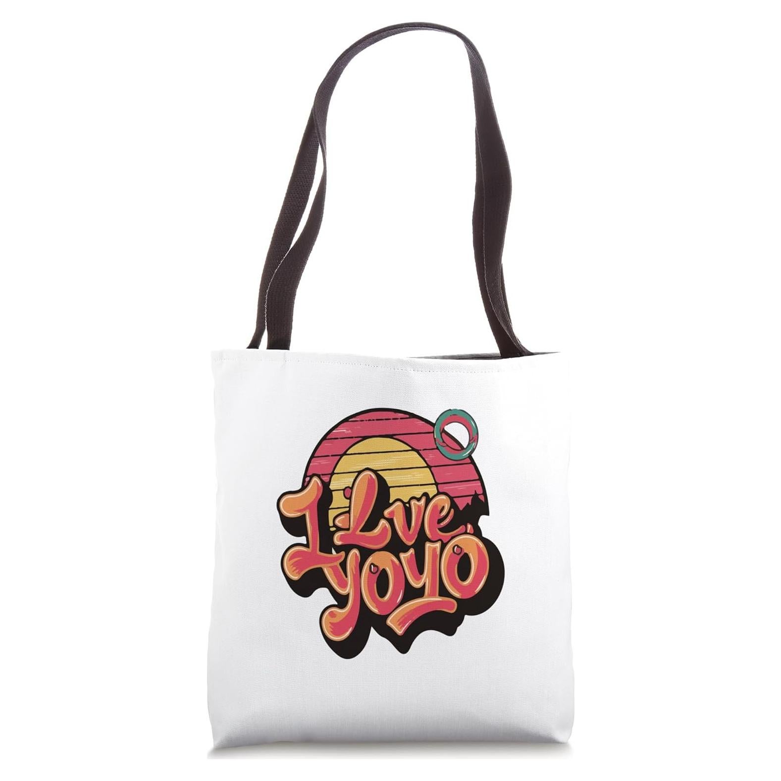 Bolsa Tote Vintage I Love Yoyo 40.64x40.64cm Algodón
