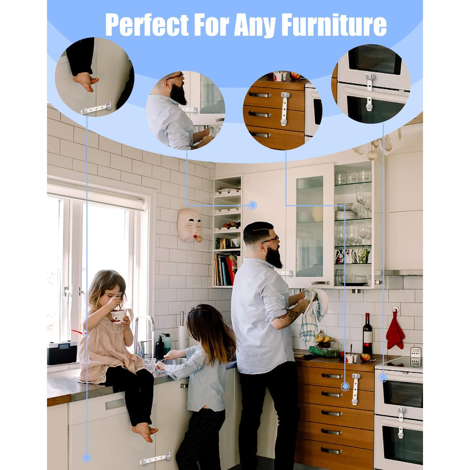 Candado de Seguridad para Refrigerador FNSKUBFASIN - Ajustable 3M